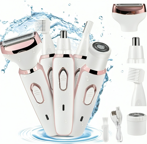 SUCITY Eyebrow Trimmer, 4 in 1 Multifunctional Hair Trimmer, Electric Shaver for Women