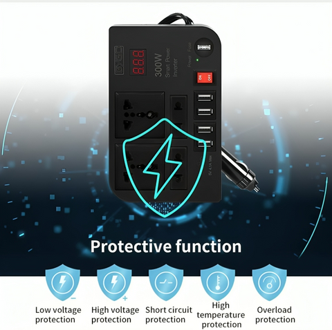 Car Power Inverter, DC 12V to 220V AC Converter