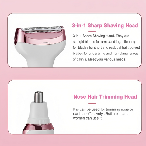 SUCITY Eyebrow Trimmer, 4 in 1 Multifunctional Hair Trimmer, Electric Shaver for Women