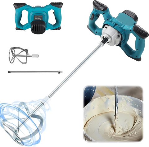 Gluckluz Electric Paint Mixer Stirrer 1400W Handheld Cement Mixer