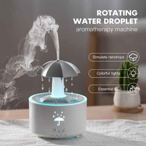 Rain Umbrella Humidifier UAE - Relaxing Rain Sounds & 7 Colors LED Diffuser