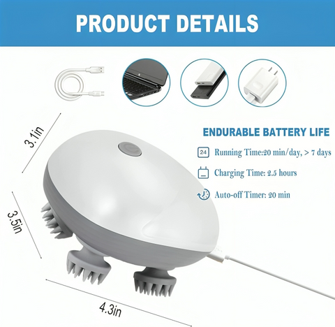 Supwell Electric Scalp Massager With 3 Modes
