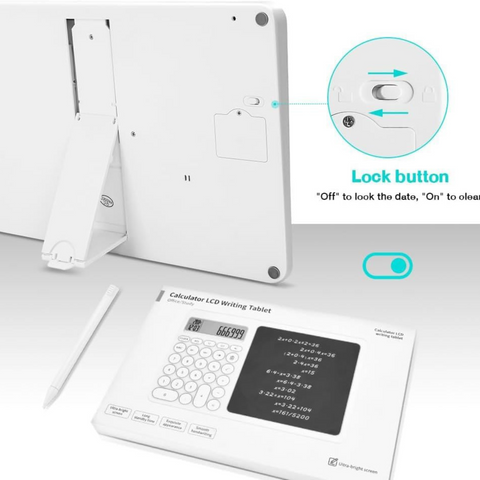 Calculator Notepad with 8 Inch LCD Writing Tablet