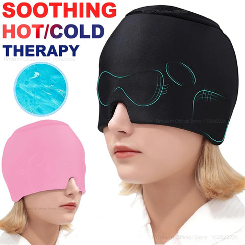 Migraine Relief Hat headache hat Gel Hot Cold Therapy