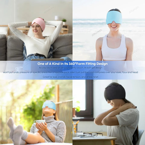 Migraine Relief Hat headache hat Gel Hot Cold Therapy