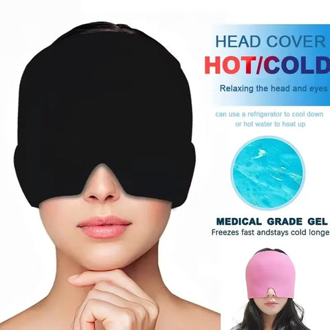 Migraine Relief Hat headache hat Gel Hot Cold Therapy