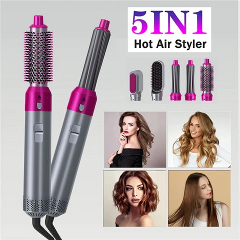 Hot Air Brush Dry, Style, and Volumize with Ionic Technology (5-in-1)