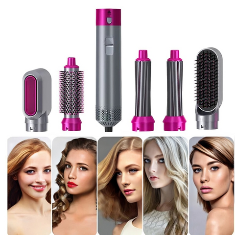 Hot Air Brush Dry, Style, and Volumize with Ionic Technology (5-in-1)