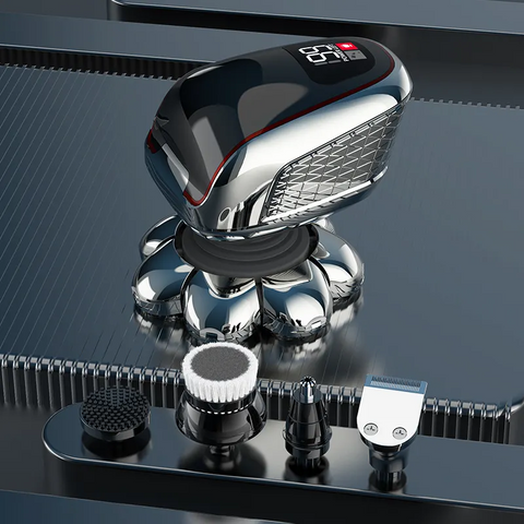 5-in-1 Electric Head Shaver – Bald Head, Beard & Face Grooming Kit