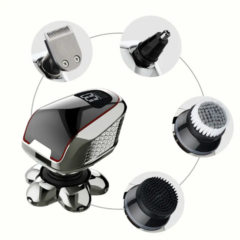 5-in-1 Electric Head Shaver – Bald Head, Beard & Face Grooming Kit